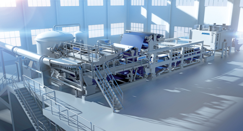 ANDRITZ neXline wetlace for the production of flushable wipes