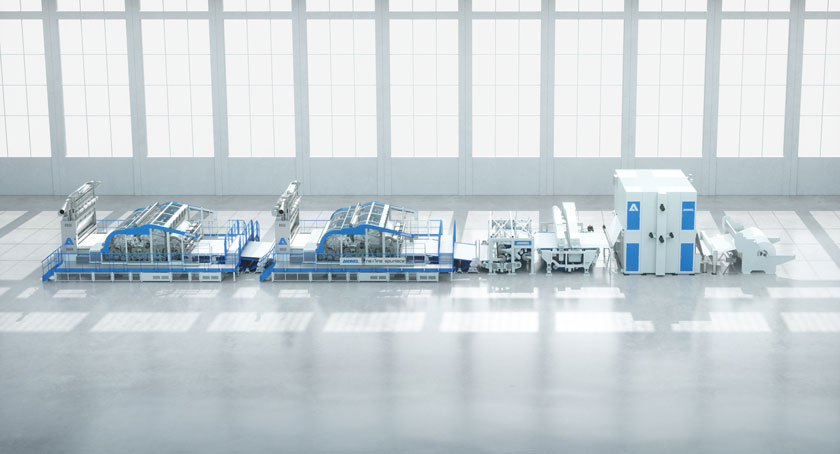ANDRITZ neXline spunlace for the production of bio-wipes