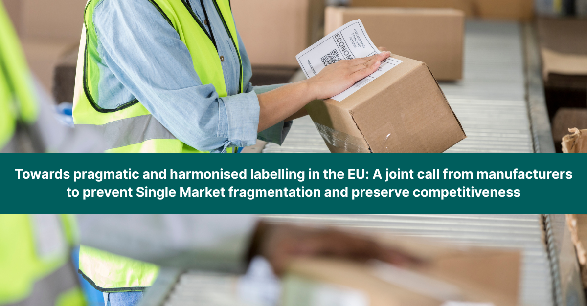 EDANA Supports Harmonized Labelling in the EU